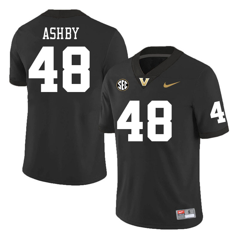 Vanderbilt Commodores #48 Julian Ashby College Football Jerseys Stitched-Black